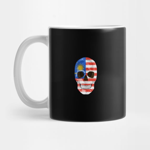 Malaysia Flag Skull - Gift for Malaysian With Roots From Malaysia by Country Flags